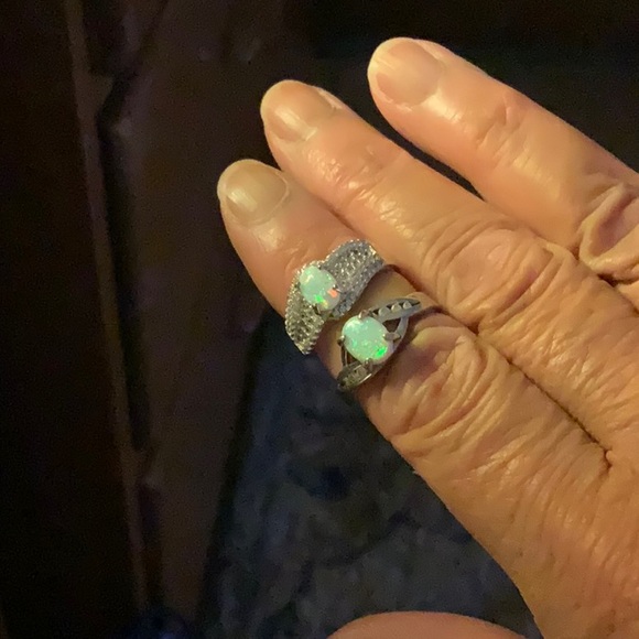 Charmed Aroma Candle Opal ring collection.   Also Avon Opal ring. - Picture 1 of 4